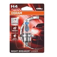 H4 12V- 6055W (P43t) (+150 света) Night Breaker Laser (блистер 1шт.) (Next Generation)