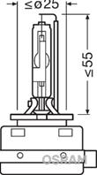 66548_лампа! Xenon D8S 25W 12V PK32D-1