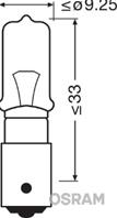 А/лампы Osram д/с 24V 21W BAY9S (Германия)