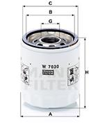 MANN-FILTER W7030 Фильтр масляный SUZUKI GRAND VITARA 3.2 09-/JEEP/DODGE 1.8/2.0/2.4 06-