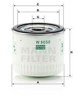 MANN-FILTER W9050 Фильтр масляный FORD FOCUS/TRANSIT CONNECT 1.8D/2.5D