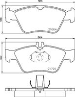 Кол. торм. диск. пер. MB R170(SLK)