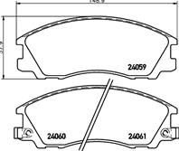 24059/16.6mm/Торм.колодки Hyund Terracan 01-пер