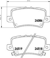 24086/15.7mm/торм.колодки honda civic 06-&gt зад.