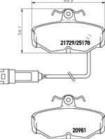 21729/13.7mm/Торм.колодки Ford Mondeo/Scorpiorp за