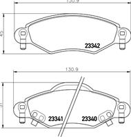 23340/16.8mm/Торм.колодки Toyota Yaris 99- Ind -AB