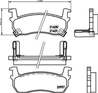 20957/16.0mm/торм.колодки nissan micra -92 пер
