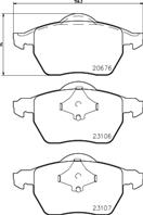 Колодки тормозные дисковые MDB2676 от производителя MINTEX