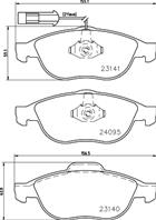 Колодки тормозные передние alfa romeo 156 1.6i 16v