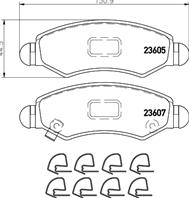 Колодки тормозные дисковые MDB2709 от производителя MINTEX