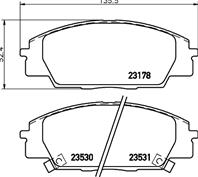 23178/16.0mm/торм.колодки honda civic 99- f