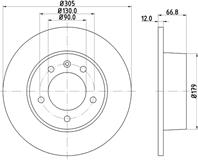 Диск тормозной задний