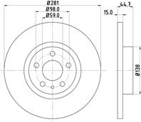 Диск торм. пер. alfa romeo 147 01&gt/ 156 97-05