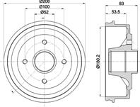 Барабан тормозной RENAULT CLIO / R19 / SUPER 5 D=180MM LOGAN КОМПЛЕКТАЦИЯ E0