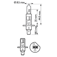 H1 LongerLifeECO Vision 12V (55W) Лампа 2 шт