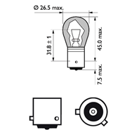 PY21W 12V (21W) Лампа в блистере (к-кт 2шт) цена за к-кт