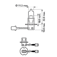 H3 premium 12v (55w) лампа в блистере