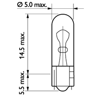 13516CP_лампа! 1.2W 24V W2X4.6d приборная панель W