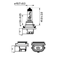 Лампа накаливания H11 12V X-treme Vision Pro150