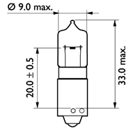 Автолампа H21W 24356 24V 21W BAY9s CP