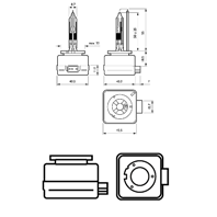 Лампа philips d1r 85409 vi 85v 35w c1