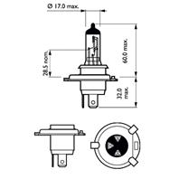 12342PRC1_лампа! (H4) 60/55W 12V P43T-38 галогенна