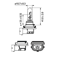 Лампа H9 12V (65W) стандарт  1шт. блистер