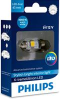 Лампа 12V фестон 10 5x43 LED 12945 4000K 1W в блистере 1 шт.