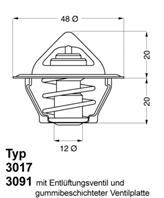 W3017.92D50_термостат! Opel Kadett/Astra 1.2/1.3
