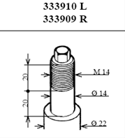 Амортизатор газовый передний (левый) 333910 от компании KYB