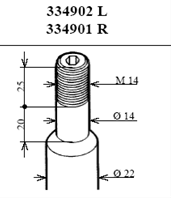 Амортизатор передний правый 334901 от производителя KYB 