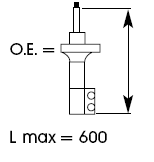 Амортизатор газовый передний (правый) 334482 от производителя KYB
