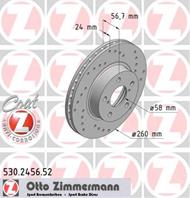 Диск тормозной Subaru Impresa 93-&gt  F  260*24 SPORT