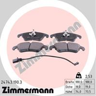 Тормозные дисковые колодки 247431903 от фирмы ZIMMERMANN