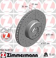 Диск торм bmw e60/e61/e63/e64 3.5d/5.0i 04- пер ве