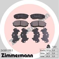 Колодки тормозные дисковые передние 245011701 от фирмы ZIMMERMANN