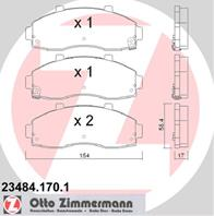 Тормозные дисковые колодки 234841701 от производителя ZIMMERMANN