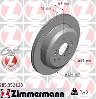 [285.3521.20] zimmermann тормозной диск