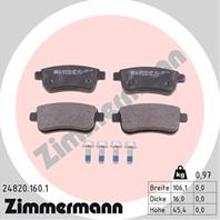 Тормозные дисковые колодки 248201601 от производителя ZIMMERMANN