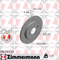 ДИСК ТОРМ TOY AURIS_CAMRY_PRIUS_RAV4_LEX ES 06- ЗАД ВЕНТ 296x28