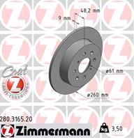 ДИСК ТОРМ ЗАД/HONDA CIVIC 01> Coat Z ДИСК ТОРМ ЗАД/HONDA CIVIC 01> Coat Z