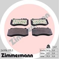 Тормозные дисковые колодки 249761751 от фирмы ZIMMERMANN