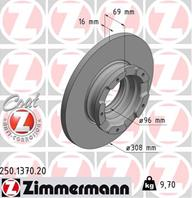 Диск тормозной Coat Z задний с кольцом ABS Ford Tourneo  Transit