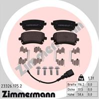 Тормозные дисковые колодки 233261752 от производителя ZIMMERMANN