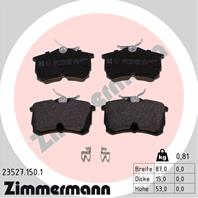 Тормозные дисковые колодки 235271501 от производителя ZIMMERMANN