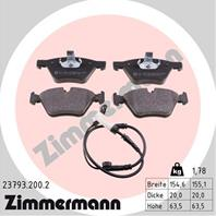 23793.200.2_колодки дисковые передние!\ BMW E81-88/90-92 2.0-3.0i/2.0D 05>