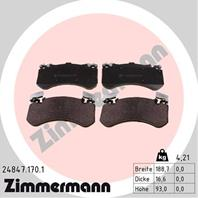 Тормозные дисковые колодки 248471701 от производителя ZIMMERMANN