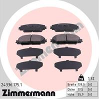 Тормозные дисковые колодки 243361751 от производителя ZIMMERMANN