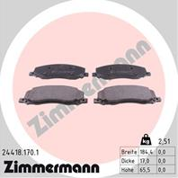 Тормозные дисковые колодки 244181701 от фирмы ZIMMERMANN
