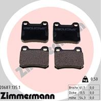 Тормозные дисковые колодки 206871351 от производителя ZIMMERMANN